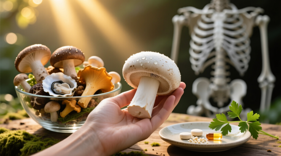 Os et champignons : calcium, vitamine D et minéraux en synergie